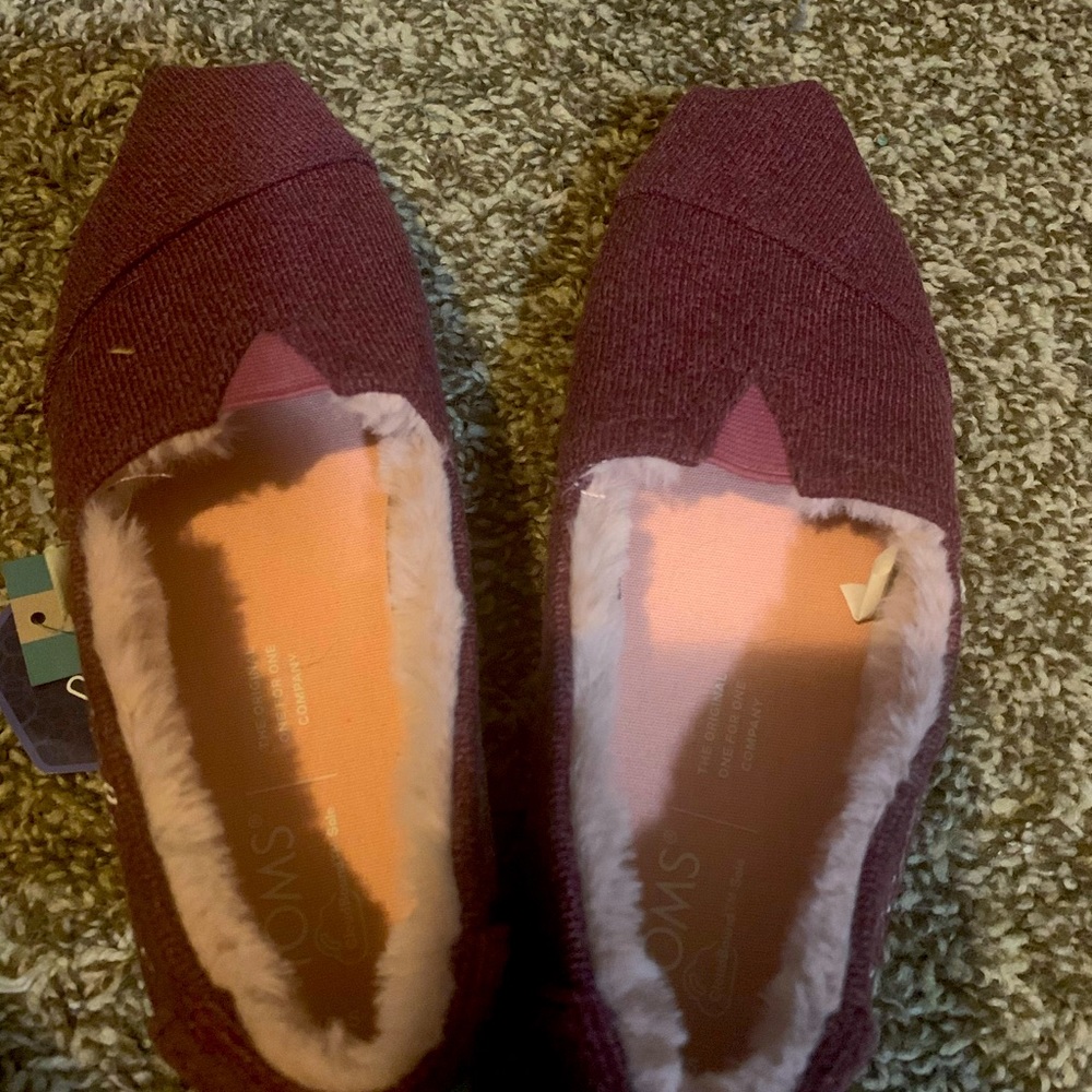 Toms holiday lined shoes. Brand new